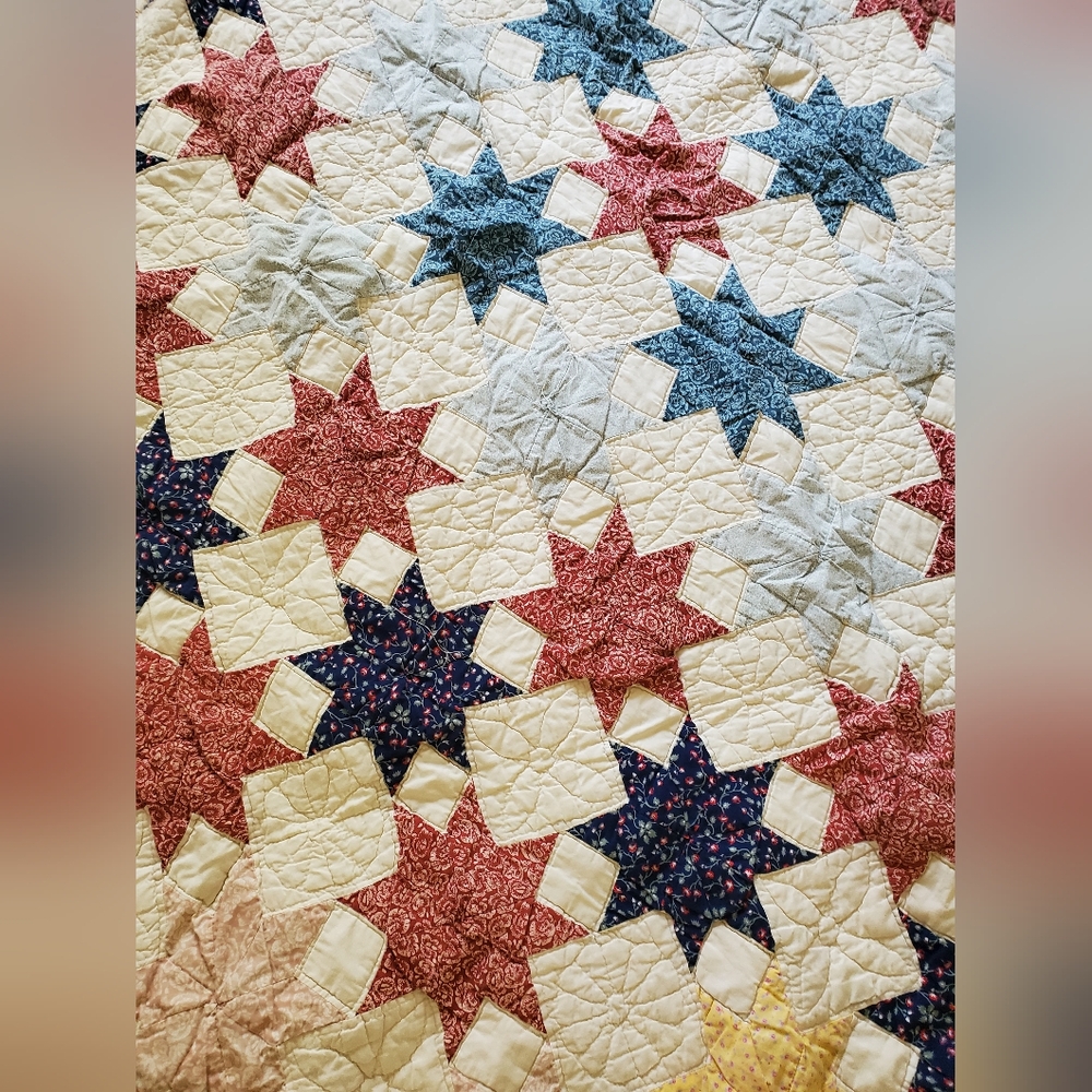 Vintage Handmade Star Quilt